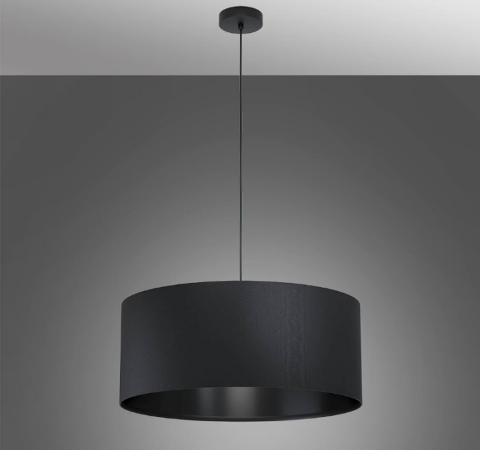 Viseća lampa Maserlo 1 53x110cm crna